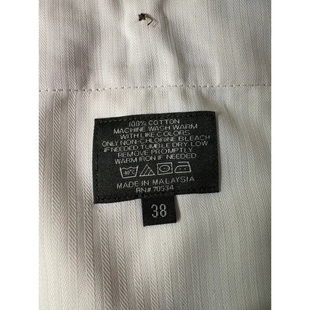 Orvis Mens Pleated Chino Pants 38 Khaki Tan Cotton Cuffed Dress Trousers RN70534